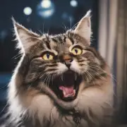 哪些因素可能导致一只猫咪在夜晚大声呼喊或喵喵叫声不断呢？