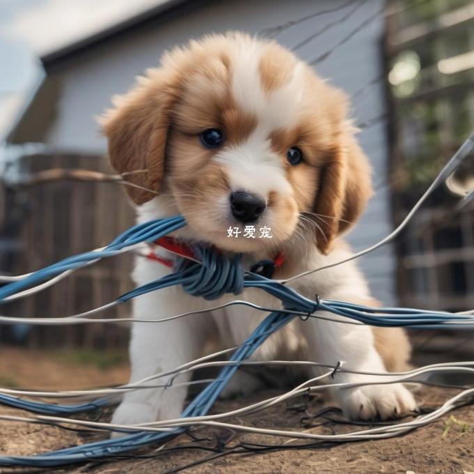 如果一只小狗不小心碰到了带电线路上的一根导线会发生什么？
