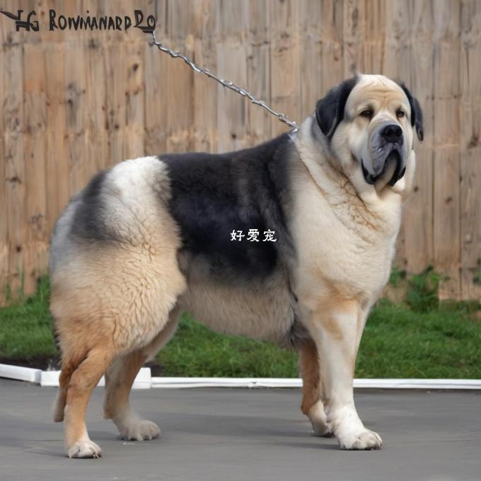一个健康活泼的大型罗威纳犬的标准体重范围是多少?